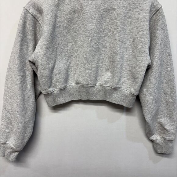 TNA Aritzia Women Sweat Cozy Fleece Sweatshirt Size Small Gray C062 -9 - Picture 15 of 16